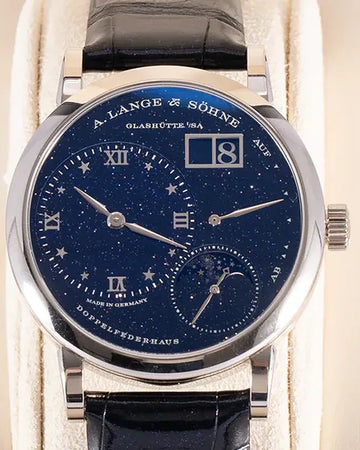 2021 A. Lange & Söhne Lange 1 36.8MM Aventurine Blue Dial Leather Strap (182.086)