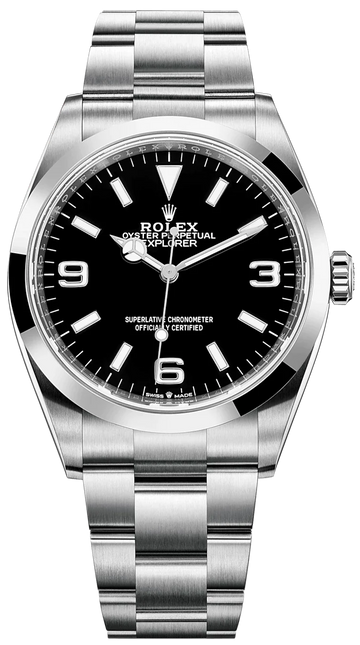 Rolex Explorer Stainless Steel Oyster Perpetual Explorer - Black Dial - Oyster Bracelet 124270