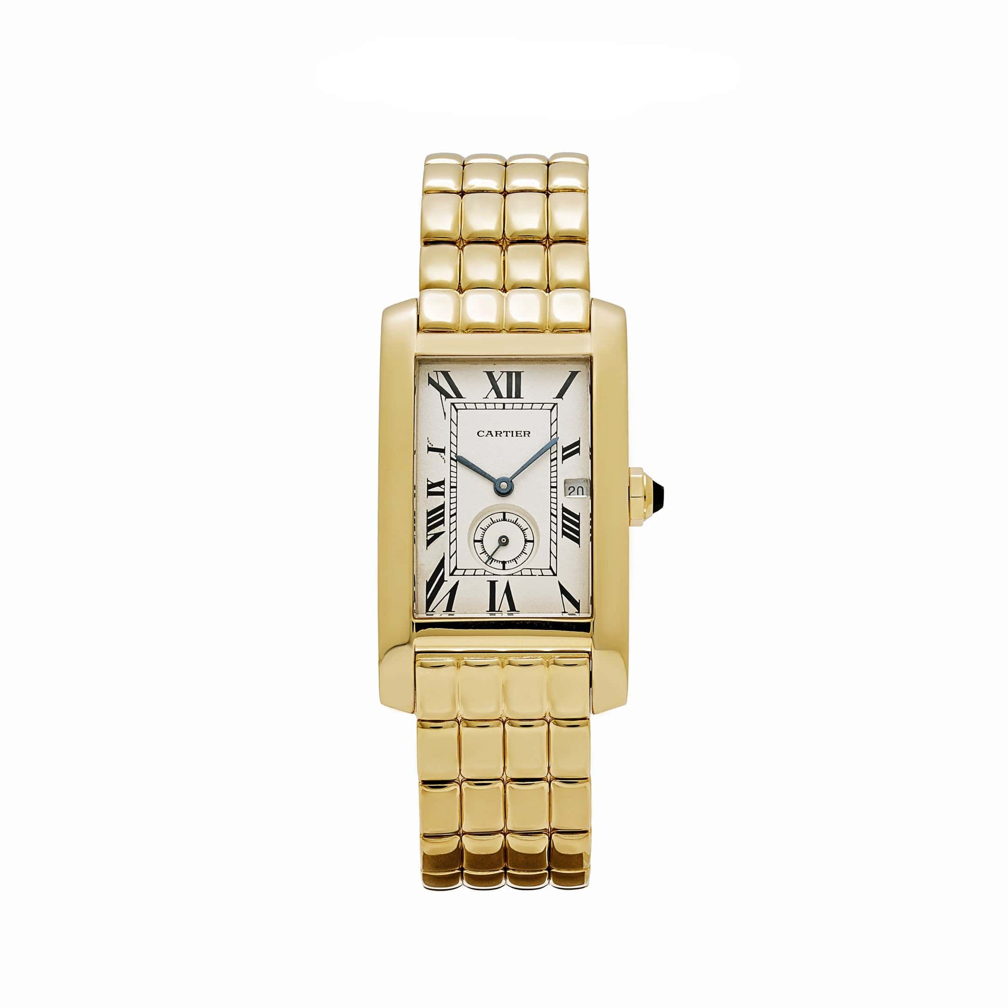 Cartier Tank Américaine W26001C9 'Ladies' Yellow Gold Ivory Dial Quartz (Vintage 1980s)